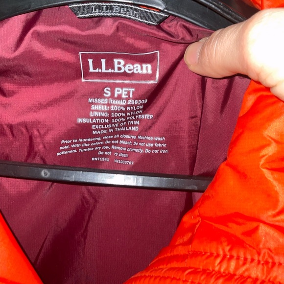L.L.Bean burnt orange windbreaker jacket small petite - Picture 5 of 9